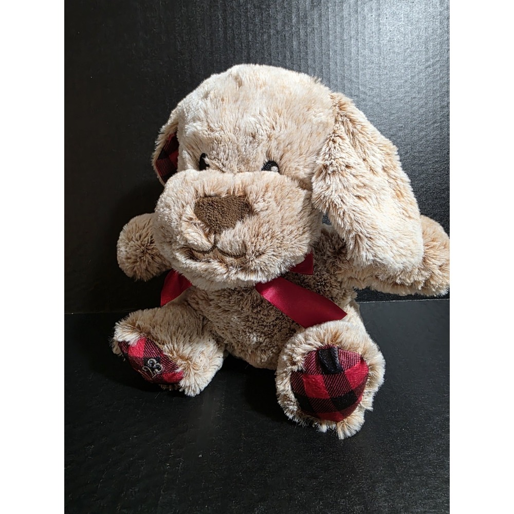 Petsmart Dog Chance 11" Brown Plush‎ Dog Toy Squeaker 2023 Buffalo Check  EUC